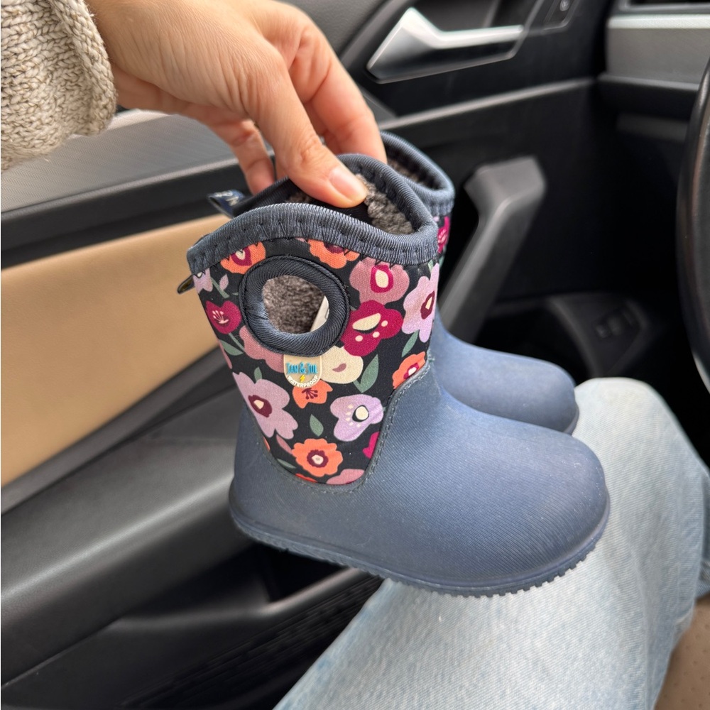 JAN & Jul Kids' Navy Floral Rain & Snow Boots